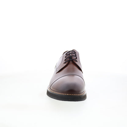 Studio Belvedere Dayton Mens Brown Leather Oxfords & Lace Ups Cap Toe Shoes
