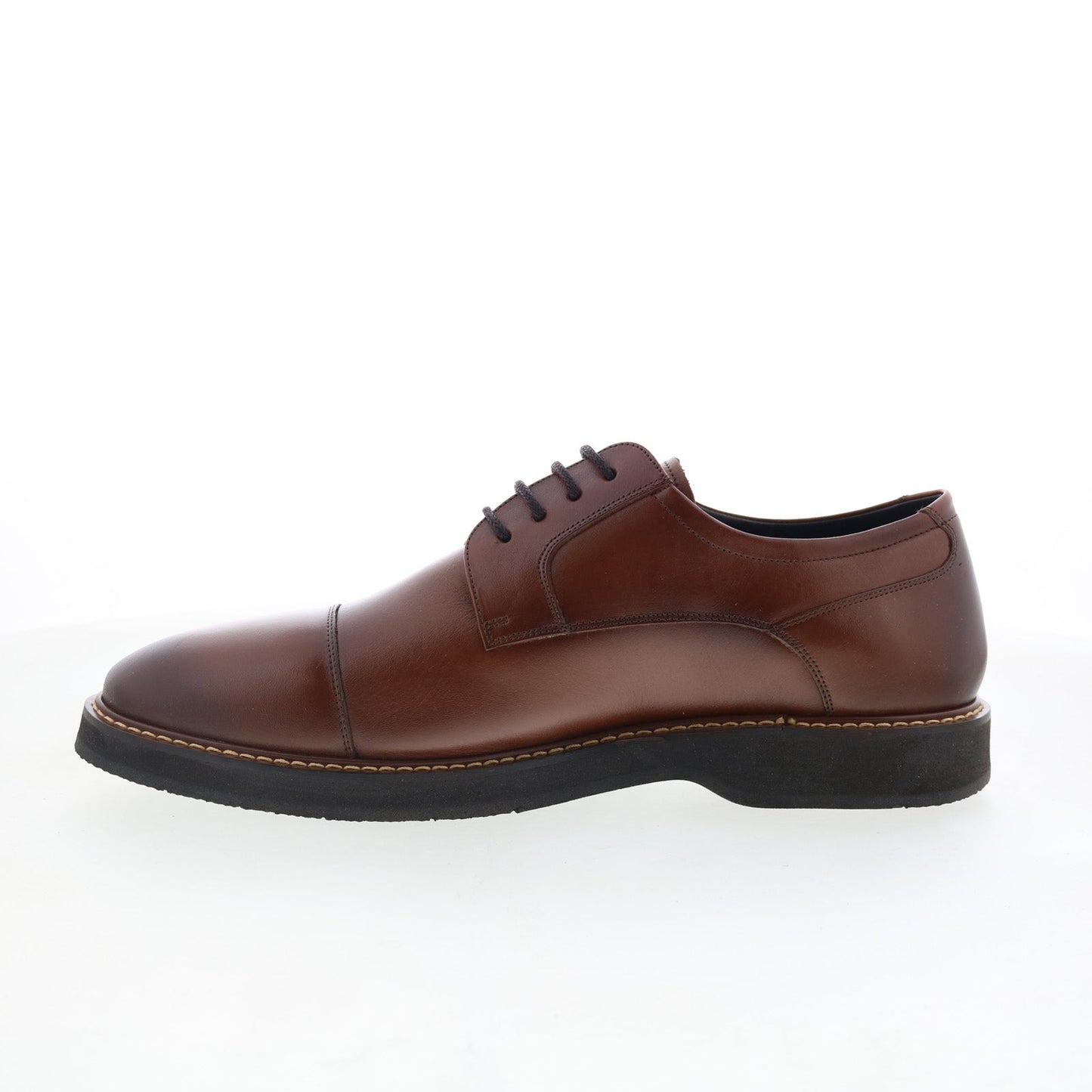 Studio Belvedere Dayton Mens Brown Leather Oxfords & Lace Ups Cap Toe Shoes