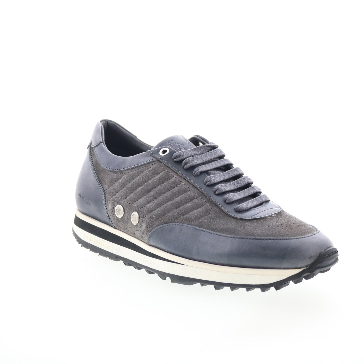 Di Bianco Daytona Mens Gray Suede Lace Up Lifestyle Sneakers Shoes