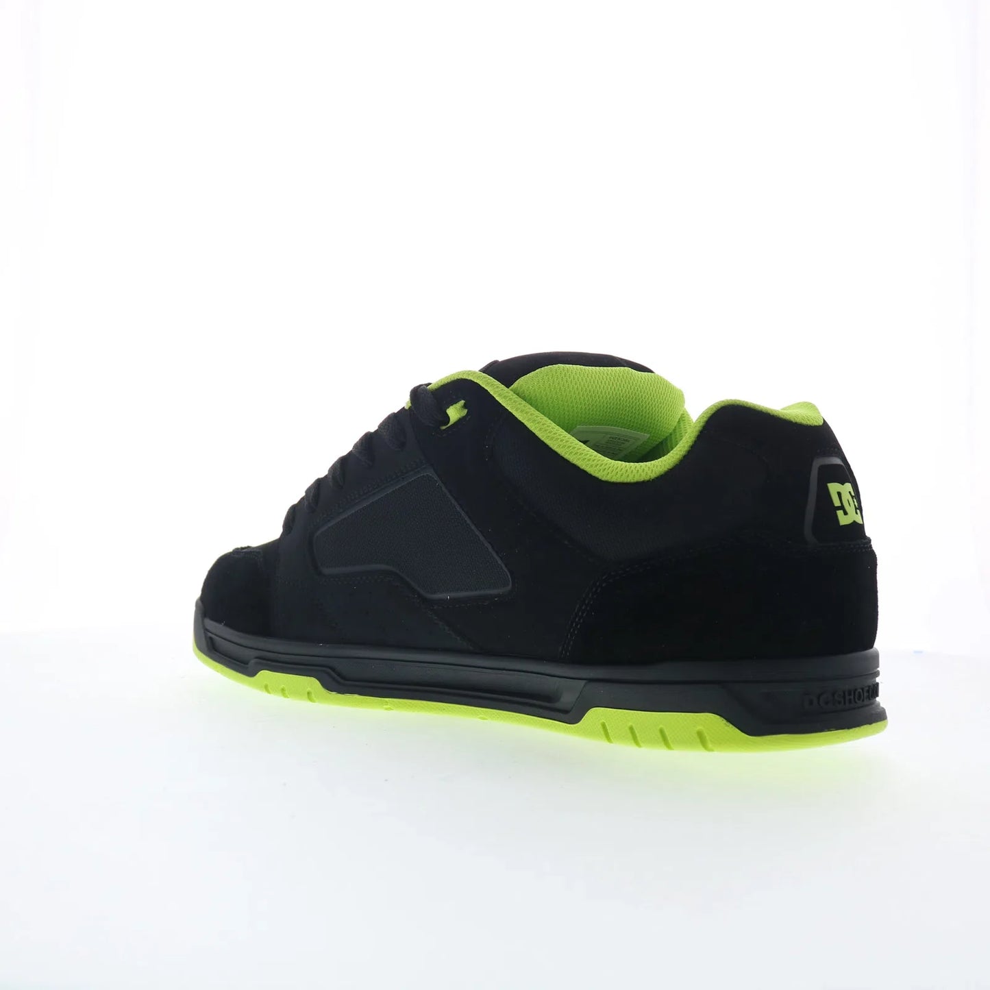 DC Coiler DC03011002-BLKLIM Mens Black Nubuck Skate Inspired Sneakers Shoes