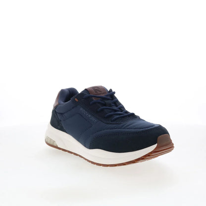 Rockport DMX Brock RMDMXBROCK Mens Blue Wide Suede Lifestyle Sneakers Shoes