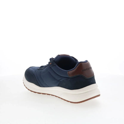 Rockport DMX Brock RMDMXBROCK Mens Blue Wide Suede Lifestyle Sneakers Shoes