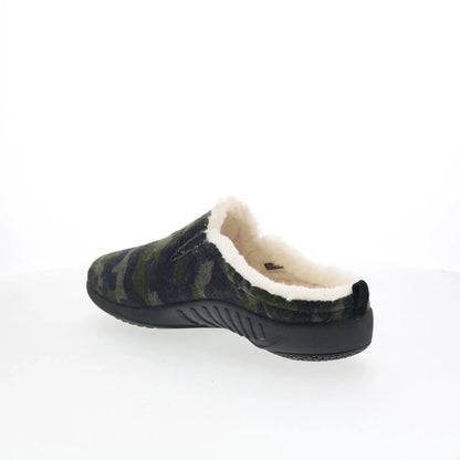 Spenco Dundee Wool SP2003OCM Mens Green Suede Slip On Clogs Slippers Shoes