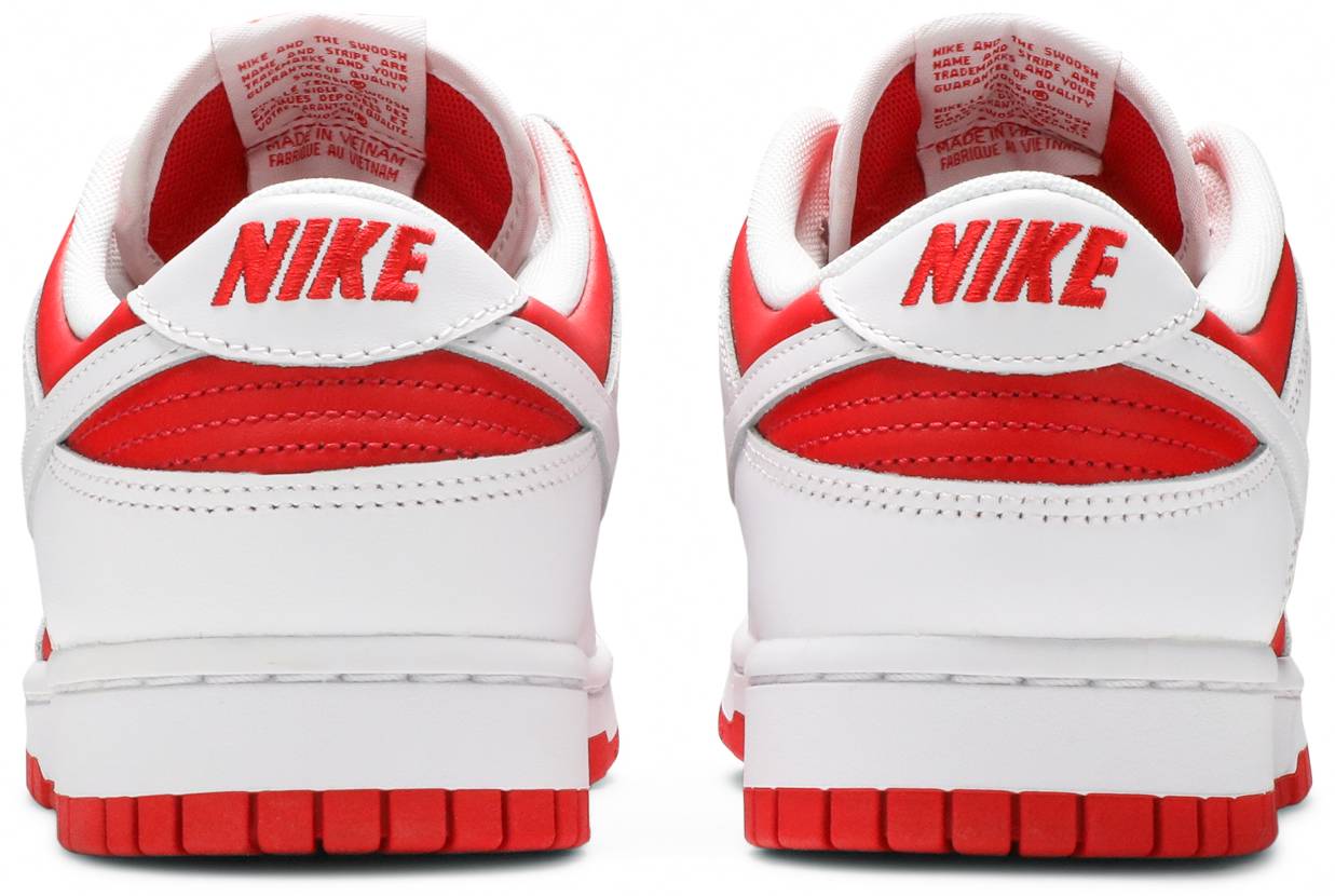 Nike Mens Dunk Low Sneakers - 'White University Red'