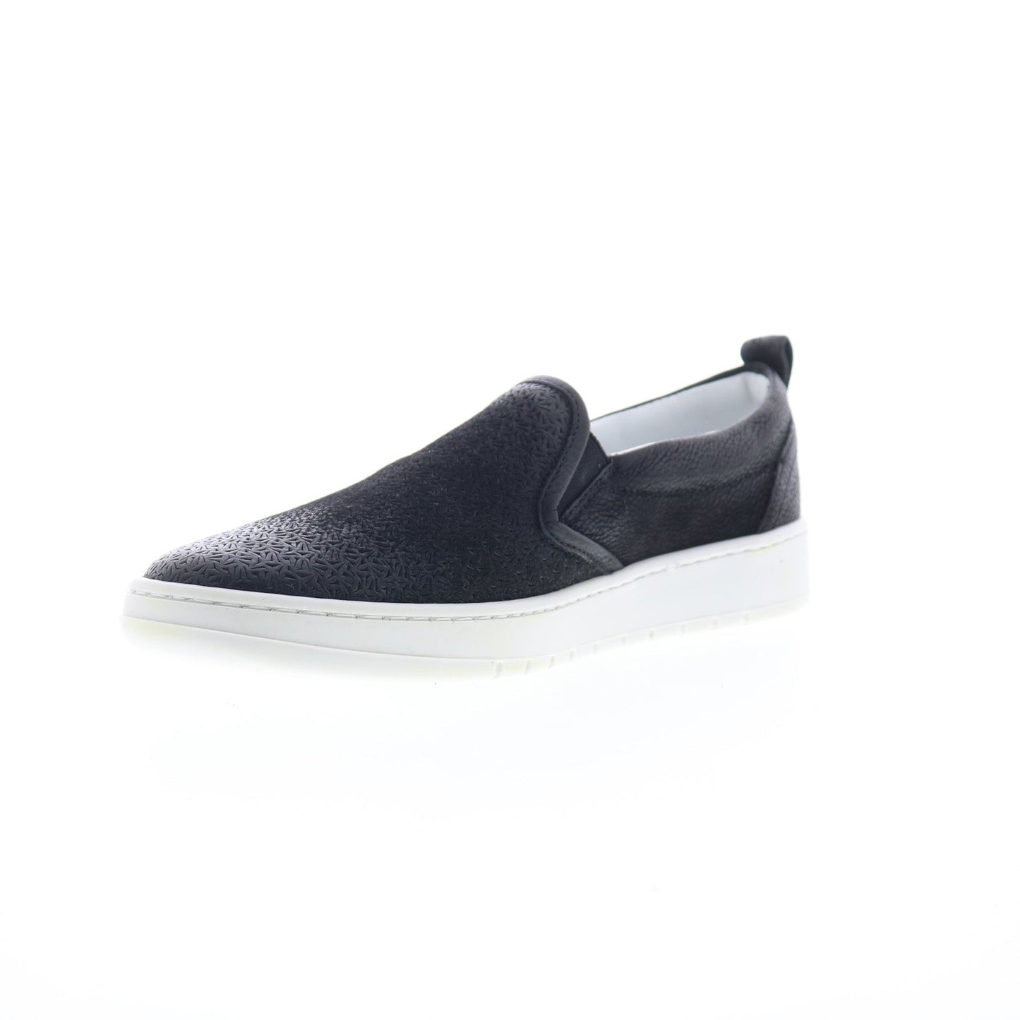 Miz Mooz Emersen Womens Black Leather Slip On Lifestyle Sneakers Shoes