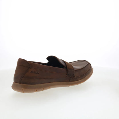 Clarks Flexway Band 26181971 Mens Brown Loafers & Slip Ons Casual Shoes