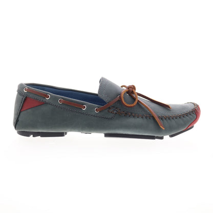 Robert Zur Frisco Mens Gray Nubuck Lace Up Loafers & Slip Ons Boat Shoes