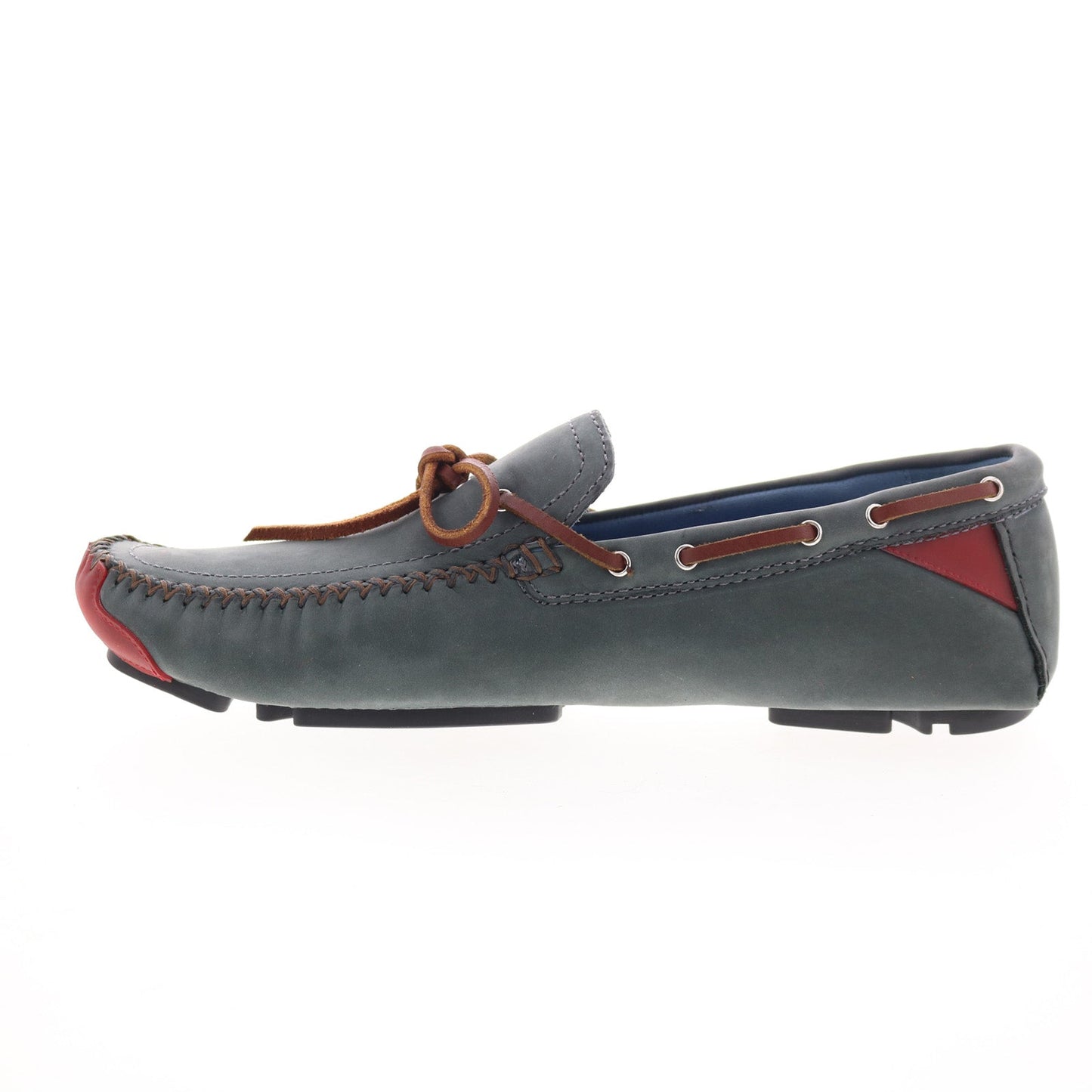 Robert Zur Frisco Mens Gray Nubuck Lace Up Loafers & Slip Ons Boat Shoes