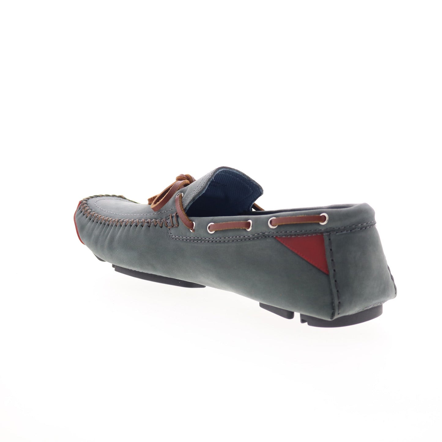 Robert Zur Frisco Mens Gray Nubuck Lace Up Loafers & Slip Ons Boat Shoes