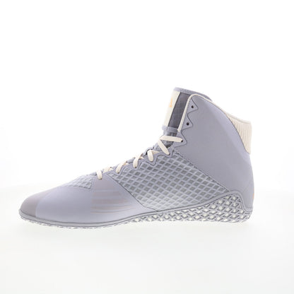Adidas Mat Wizard 4 FU8168 Mens Gray Canvas Lace Up Athletic Wrestling Shoes