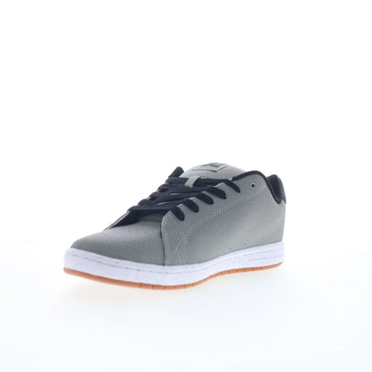 DC Gaveler ADYS100536-XSSW Mens Gray Leather Skate Inspired Sneakers Shoes