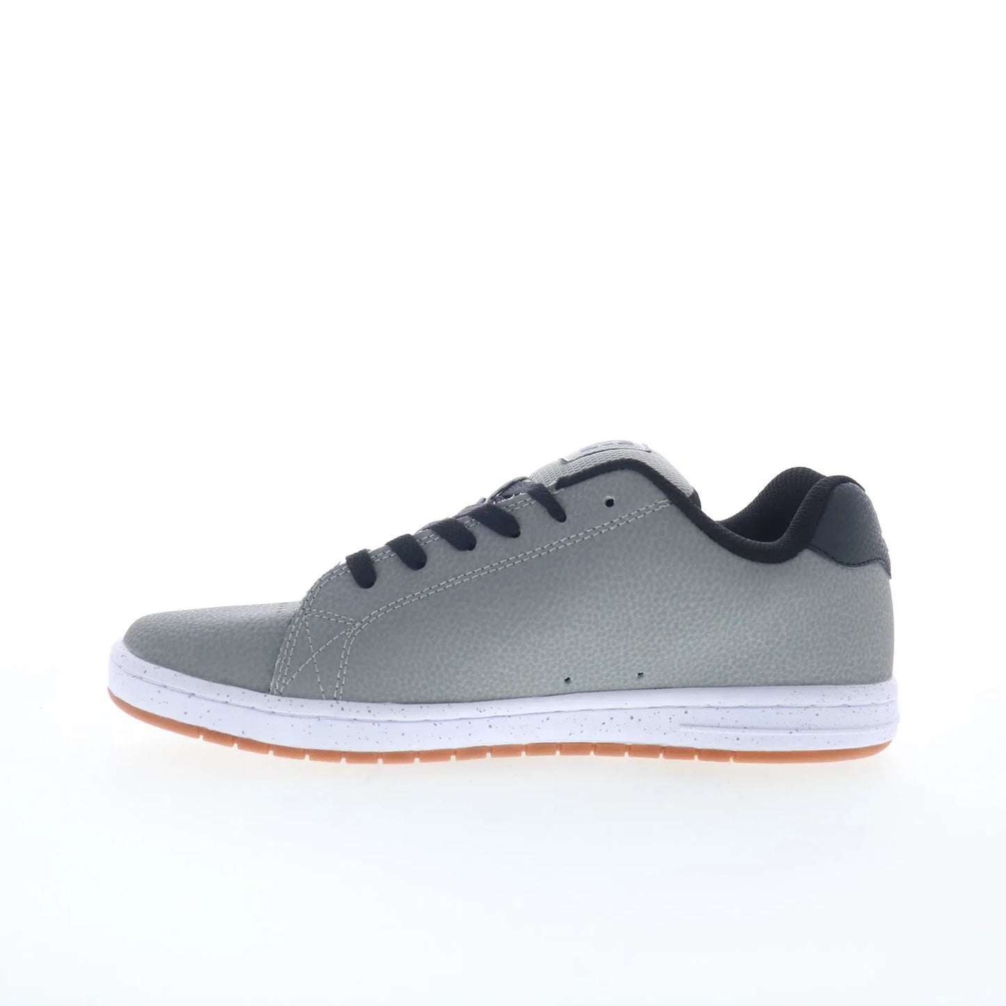 DC Gaveler ADYS100536-XSSW Mens Gray Leather Skate Inspired Sneakers Shoes