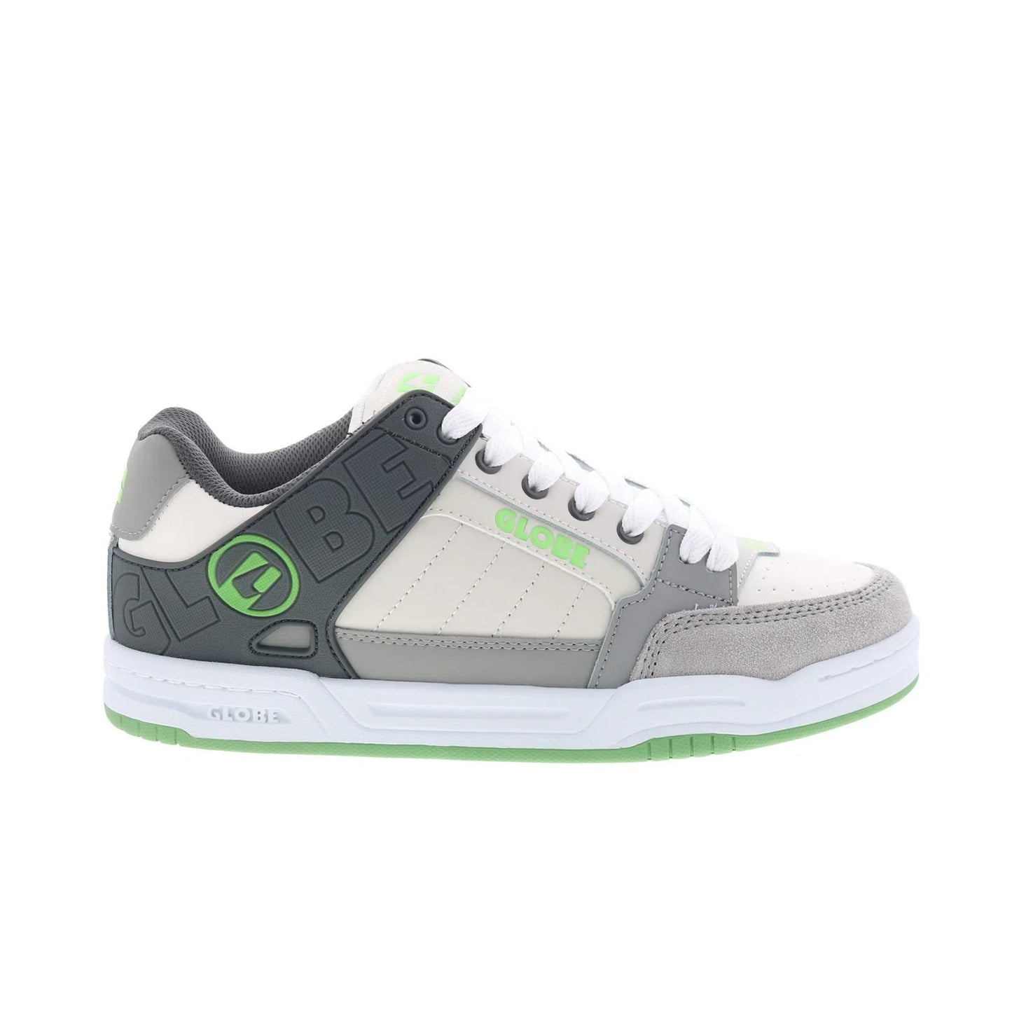 Globe Tilt GBTILT Mens Gray Leather Lace Up Skate Inspired Sneakers Shoes