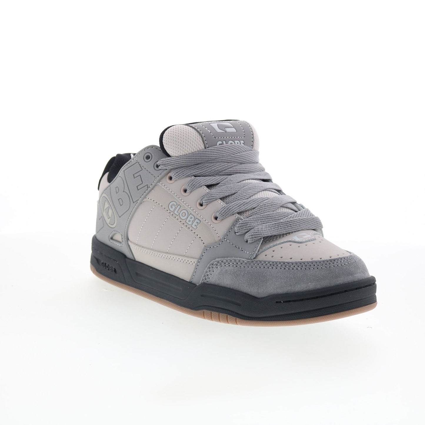 Globe Tilt GBTILT Mens Gray Suede Lace Up Skate Inspired Sneakers Shoes