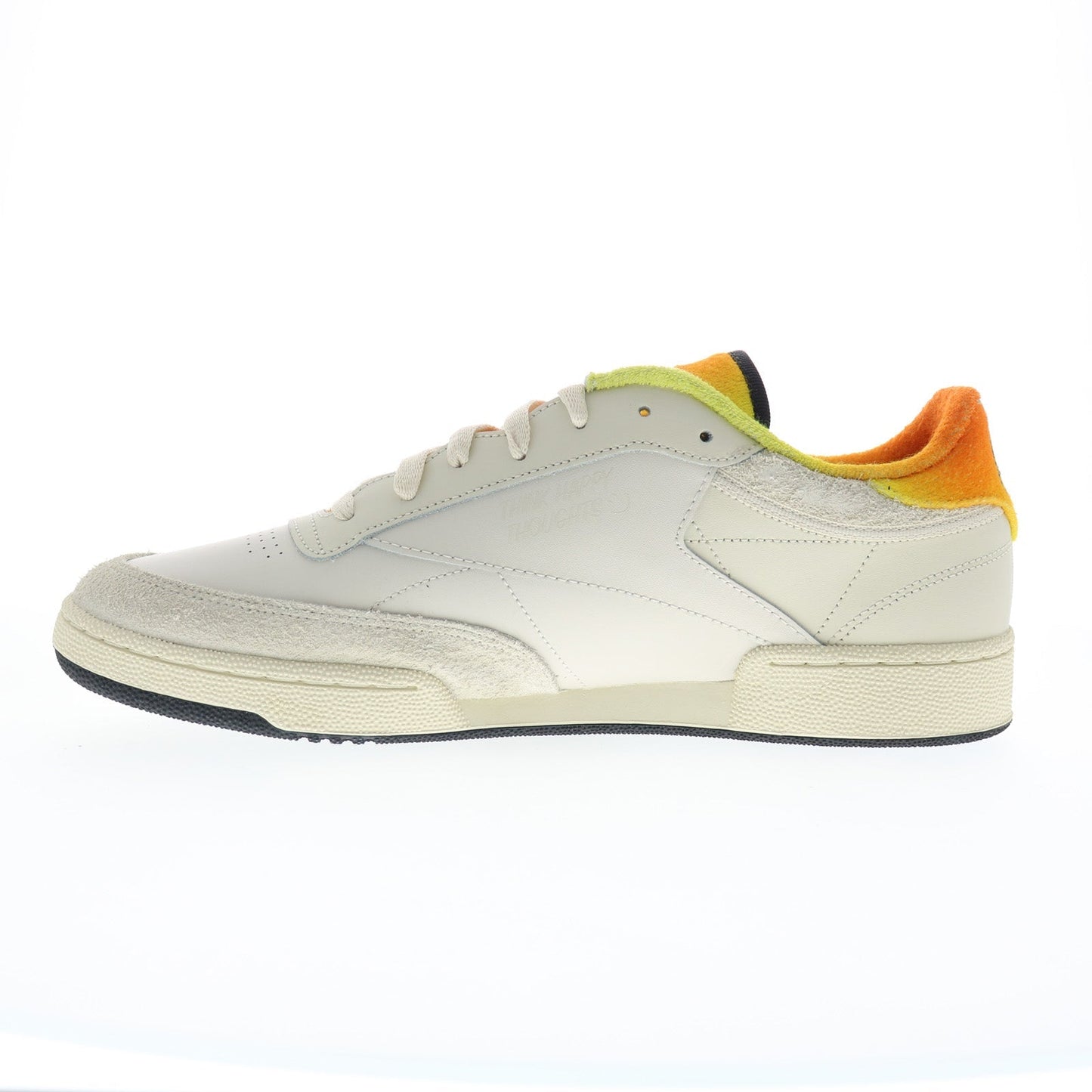 Reebok Club C 85 Smiley 50th Anniversary Mens White Lifestyle Sneakers Shoes