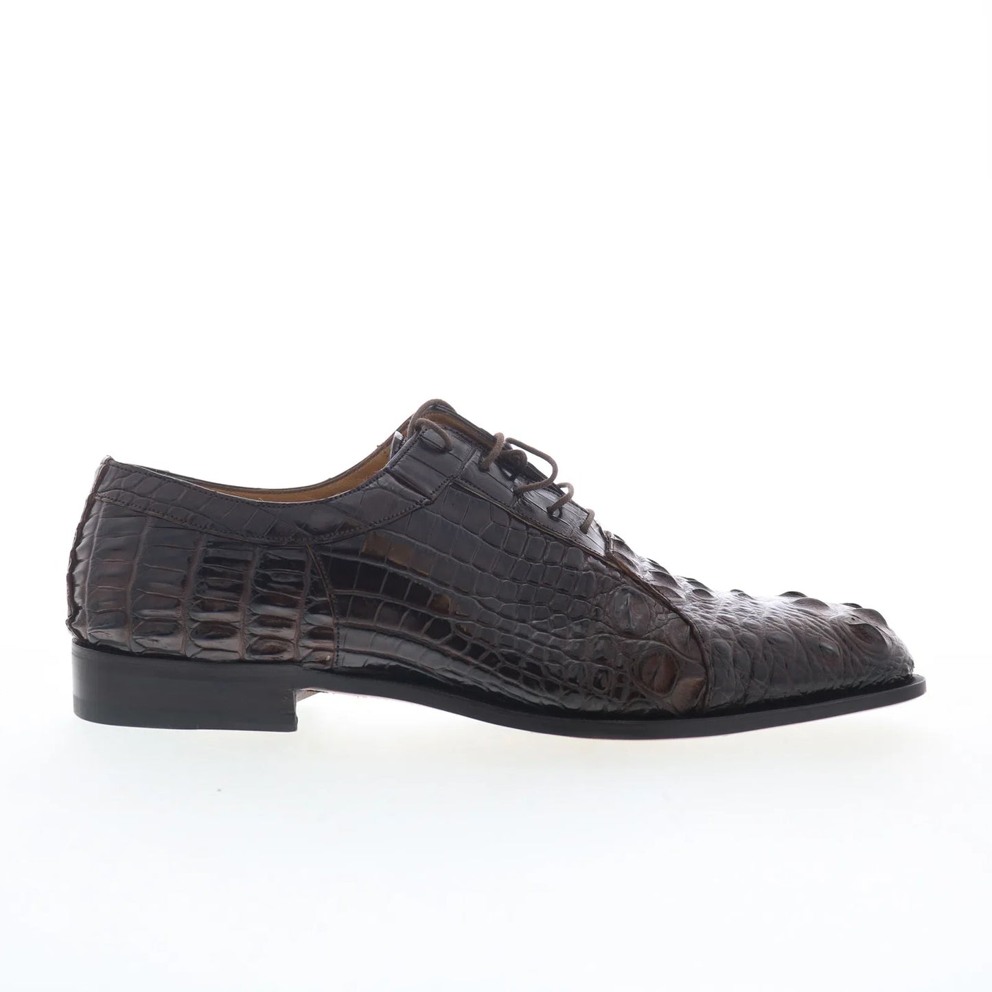 Ferrini HB Alligator Remini Lace Up 3842 155 Mens Brown Oxfords Casual Shoes