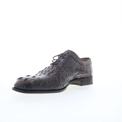 Ferrini HB Alligator Remini Lace Up 3842 155 Mens Brown Oxfords Casual Shoes