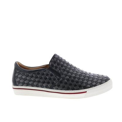 Robert Zur James True Glove Mens Black Leather Slip On Lifestyle Sneakers Shoes