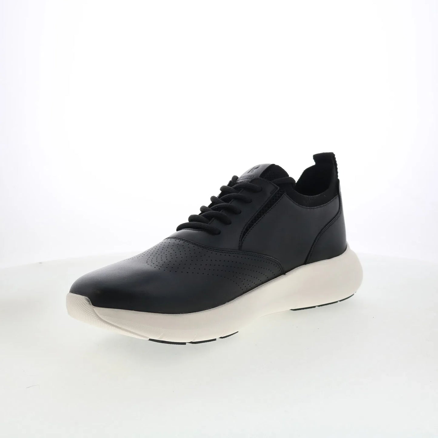Rockport Jeffson RMJEFFSON Mens Black Wide Leather Lifestyle Sneakers Shoes