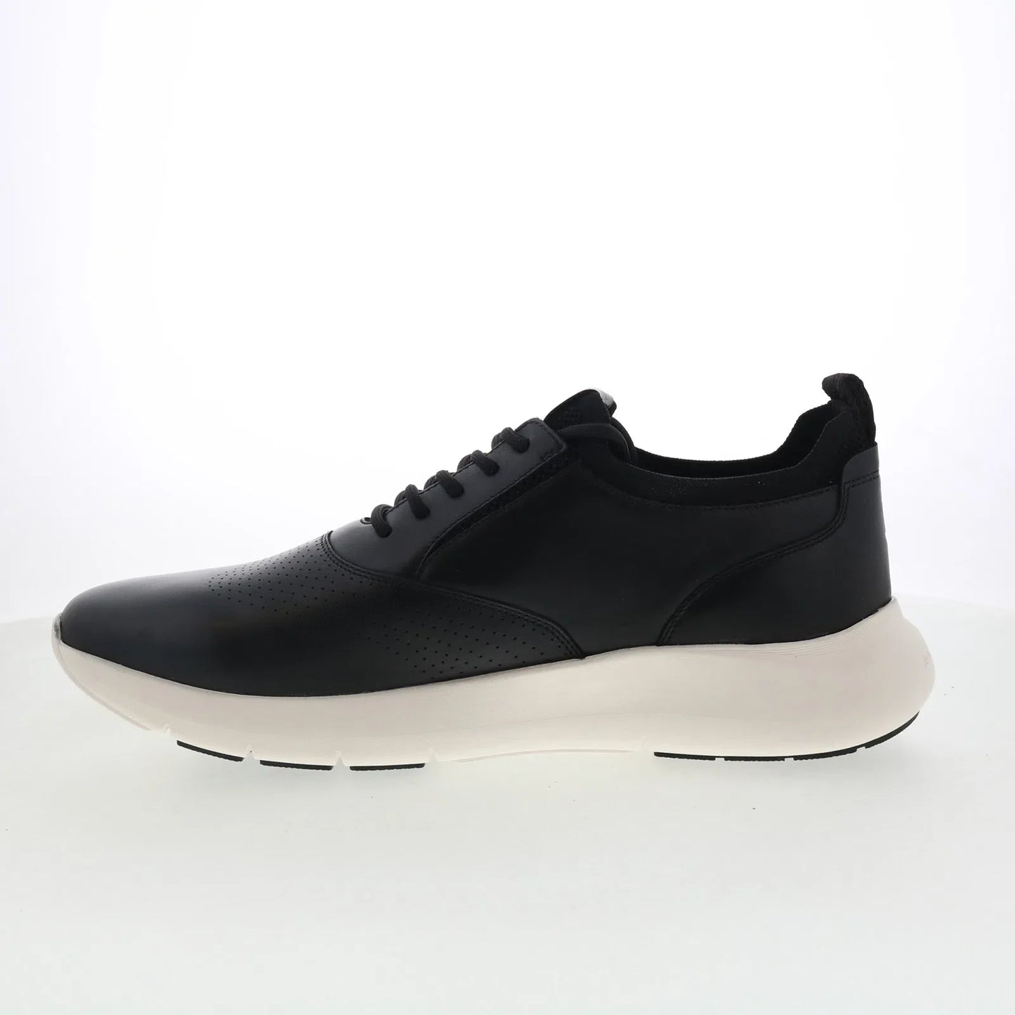 Rockport Jeffson RMJEFFSON Mens Black Wide Leather Lifestyle Sneakers Shoes