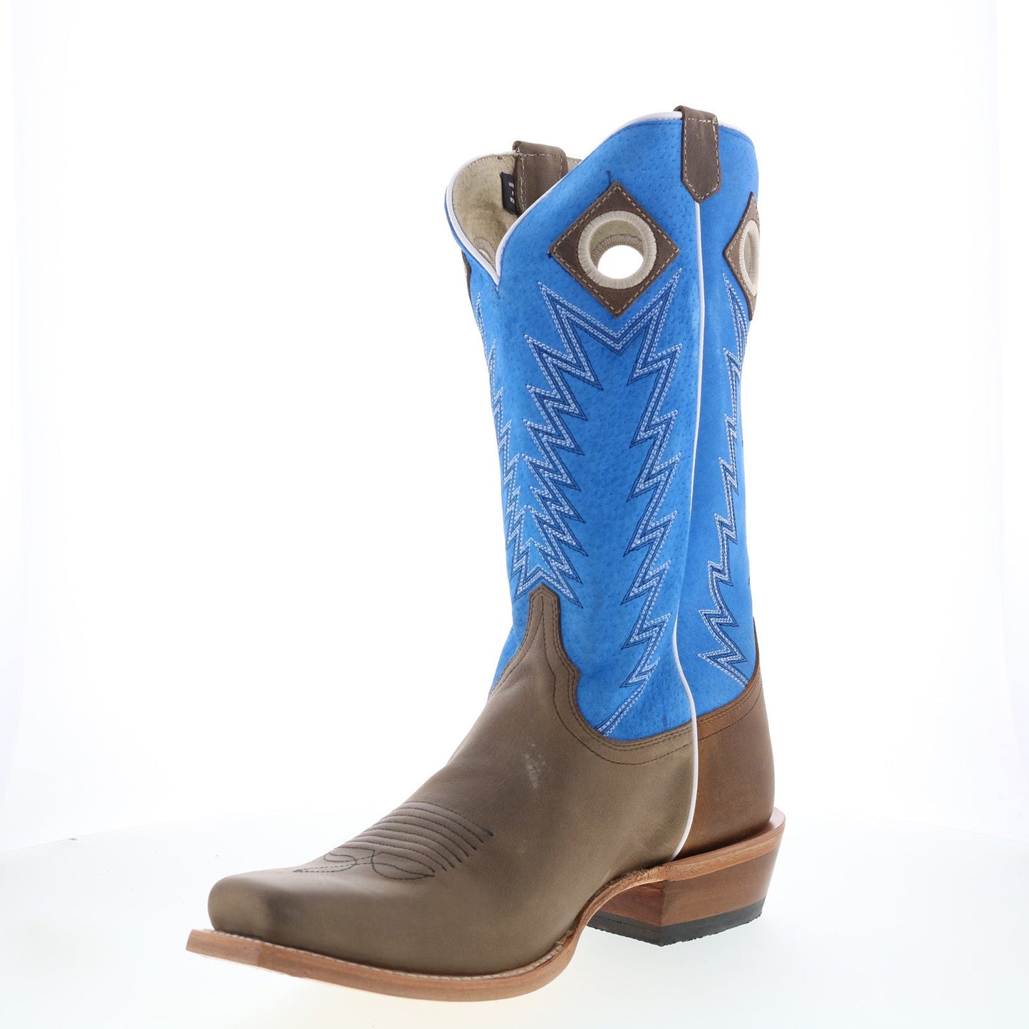 Justin Boots Ranker Sueded Boar JP2507 Mens Brown Wide Cowboy Western Boots