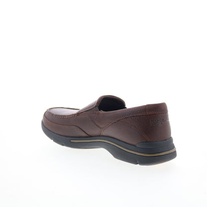 Rockport Eberdon K71229 Mens Brown Leather Loafers & Slip Ons Casual Shoes