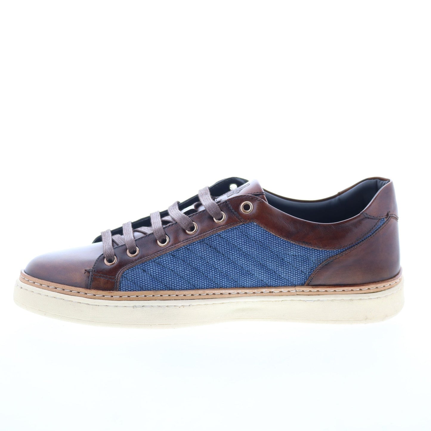 Di Bianco Laguna Sella Mens Brown Leather Lace Up Lifestyle Sneakers Shoes