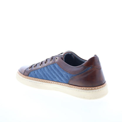 Di Bianco Laguna Sella Mens Brown Leather Lace Up Lifestyle Sneakers Shoes