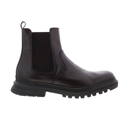 Aquatalia Enrico Waterproof M106934 Mens Brown Leather Chelsea Boots
