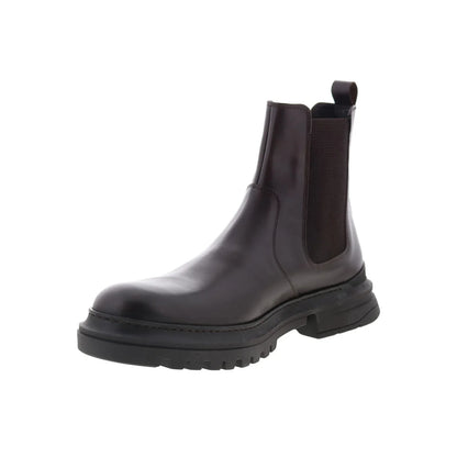 Aquatalia Enrico Waterproof M106934 Mens Brown Leather Chelsea Boots