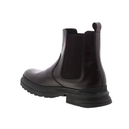 Aquatalia Enrico Waterproof M106934 Mens Brown Leather Chelsea Boots