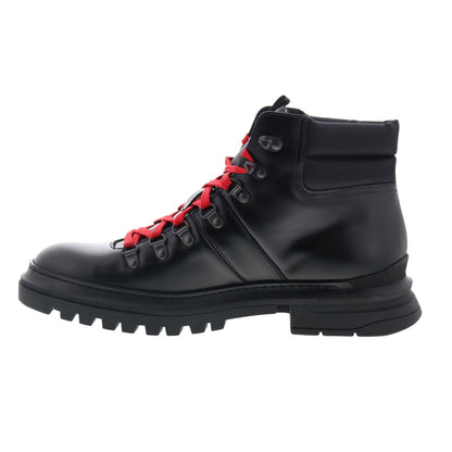 Aquatalia Edwin Waterproof M108401 Mens Black Leather Casual Dress Boots