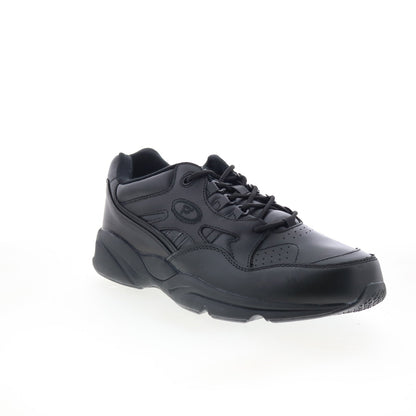Propet Stark MAS022LBLK Mens Black Wide Leather Lifestyle Sneakers Shoes