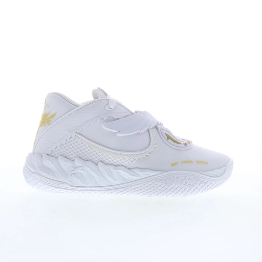 Puma MB.05 Mist 31279401 Mens White Mesh Athletic Baseball Shoes