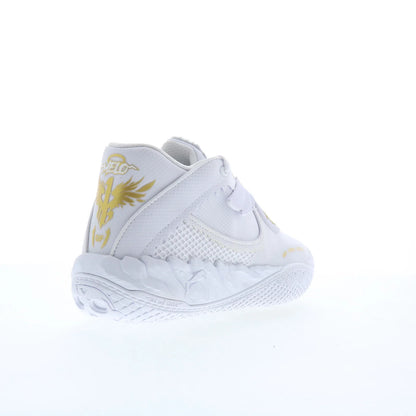 Puma MB.05 Mist 31279401 Mens White Mesh Athletic Baseball Shoes