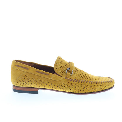 Mezlan Mez155 Mens Yellow Suede Loafers & Slip Ons Casual Shoes