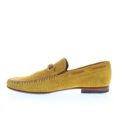 Mezlan Mez155 Mens Yellow Suede Loafers & Slip Ons Casual Shoes