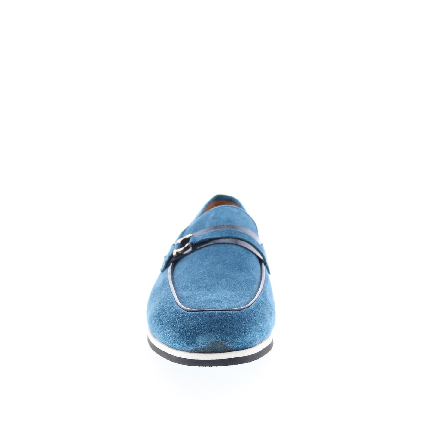 Mezlan Mez318 Mens Blue Suede Slip On Loafers & Slip Ons Penny Shoes
