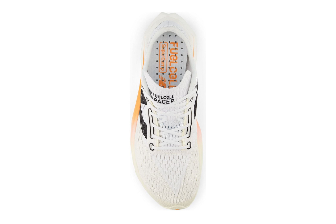 Fuel Cell SuperComp Pacer v2 (D) Men's :White | Hot Mango