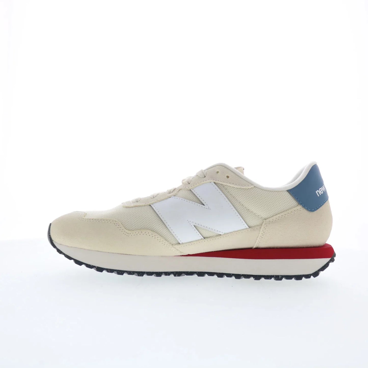 New Balance 237 MS237VJ Mens Beige Suede Lace Up Lifestyle Sneakers Shoes