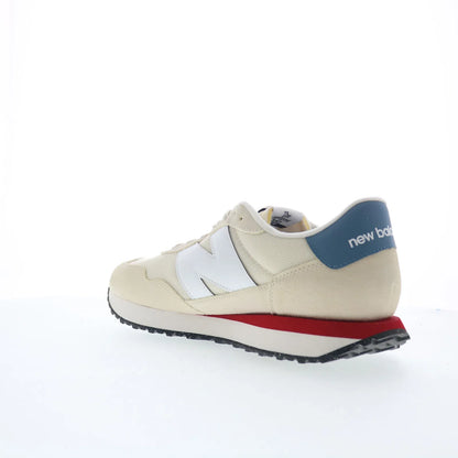 New Balance 237 MS237VJ Mens Beige Suede Lace Up Lifestyle Sneakers Shoes