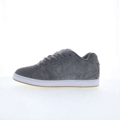DC Net SE DC03260025-GRYBLK Mens Gray Suede Skate Inspired Sneakers Shoes