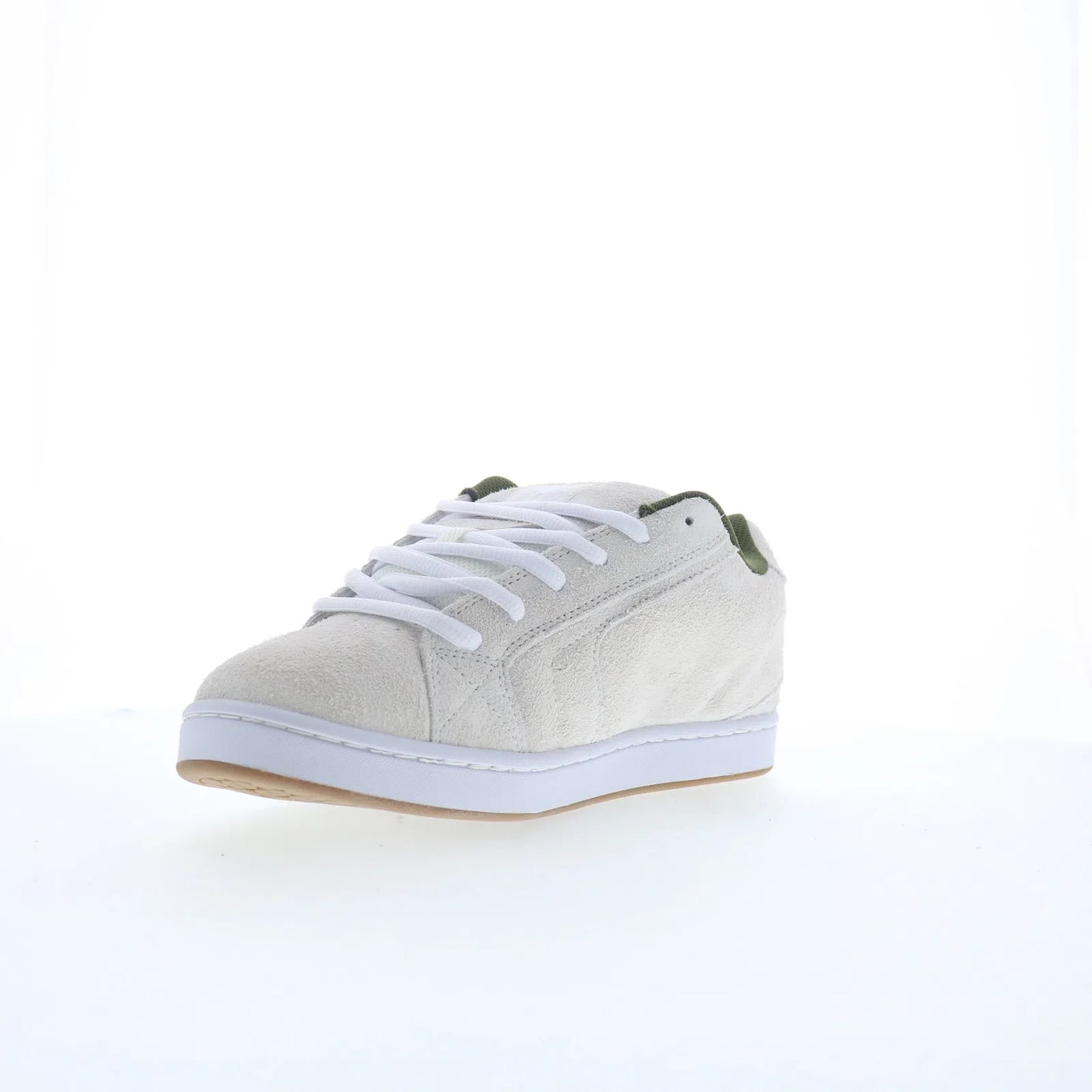 DC Net SE DC03260101-OWHGRN Mens White Suede Skate Inspired Sneakers Shoes