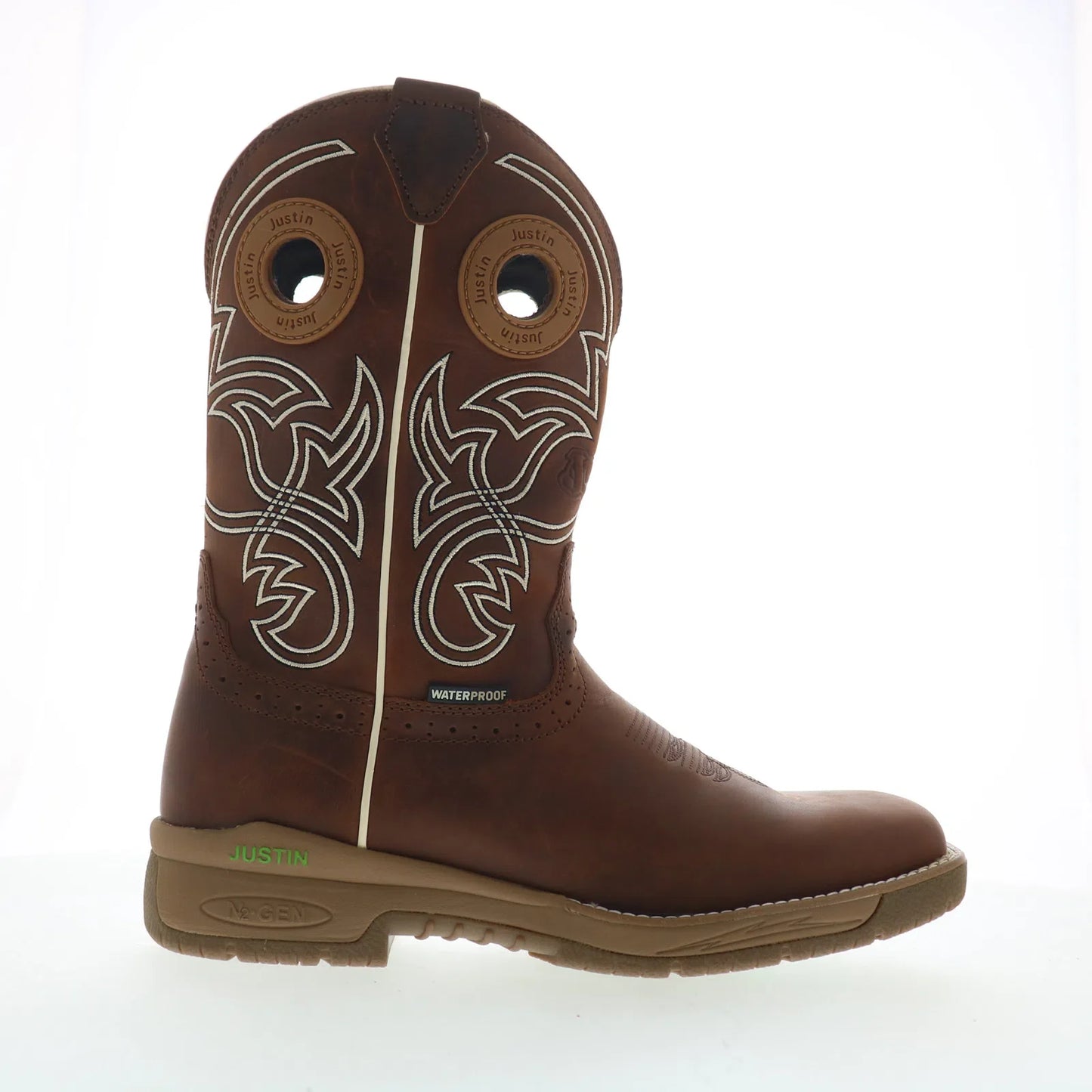 Justin Boots Nitread Waterproof CR3200 Mens Brown Leather Work & Safety Boots