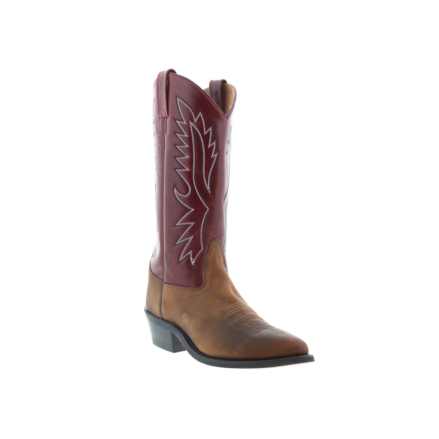 Jama Old West OW2016 Mens Brown Wide Leather Cowboy Western Boots