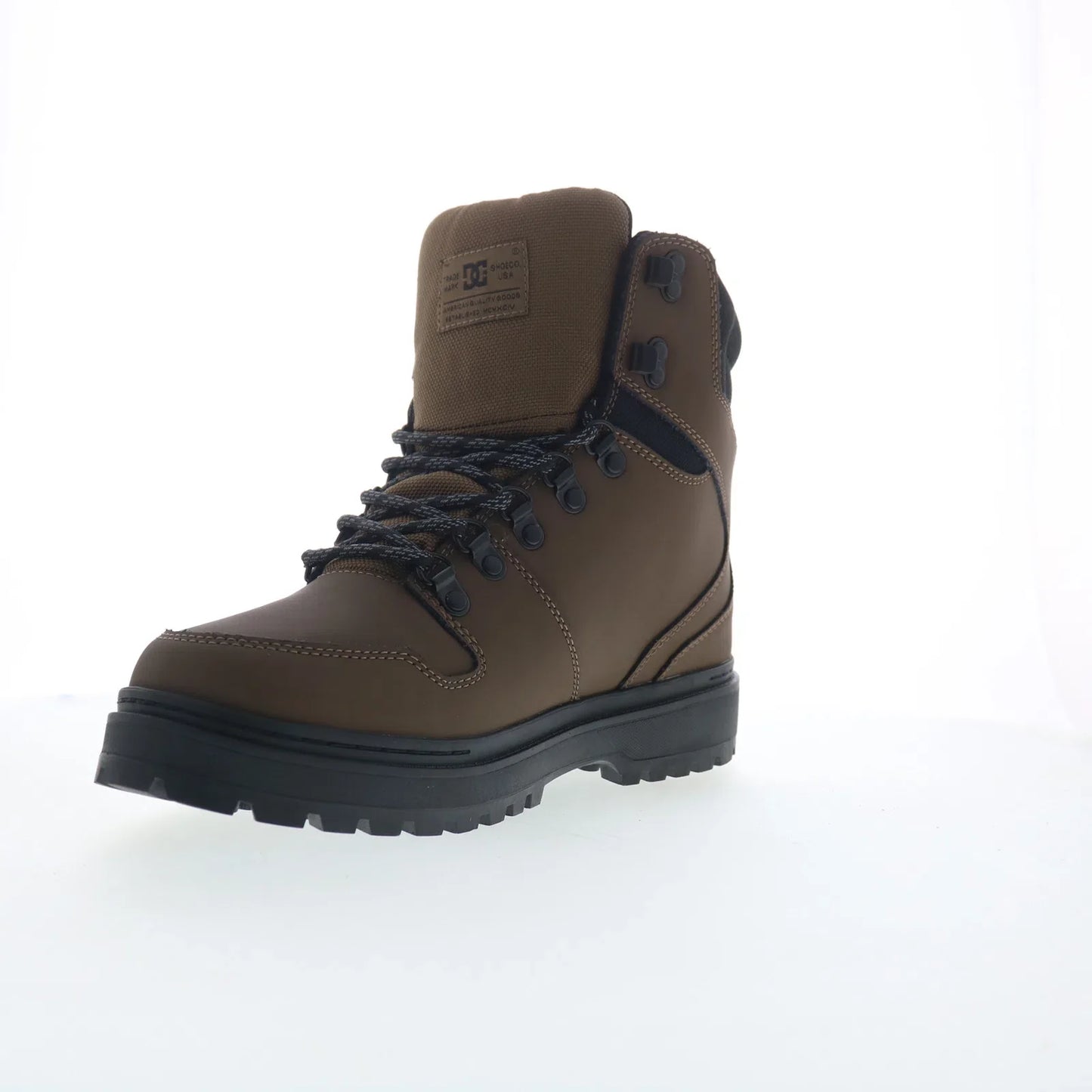DC Peary TR ADYB700045-DCC Mens Brown Leather Skate Inspired Sneakers Shoes