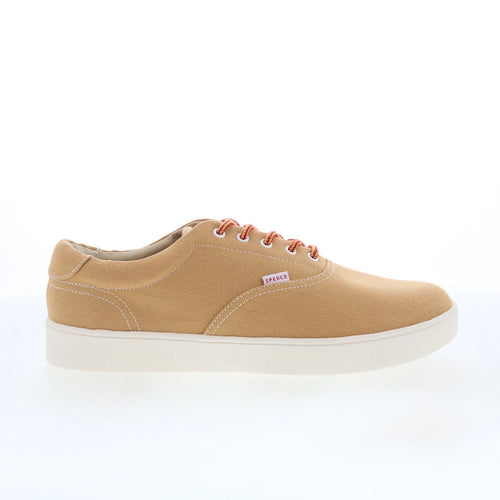 Spenco Pier SP2007WHE Mens Brown Canvas Lace Up Lifestyle Sneakers Shoes