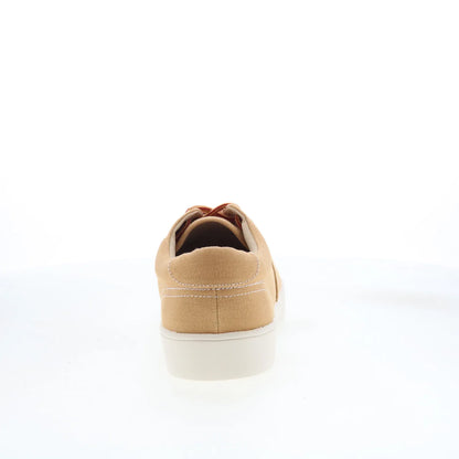 Spenco Pier SP2007WHE Mens Brown Canvas Lace Up Lifestyle Sneakers Shoes