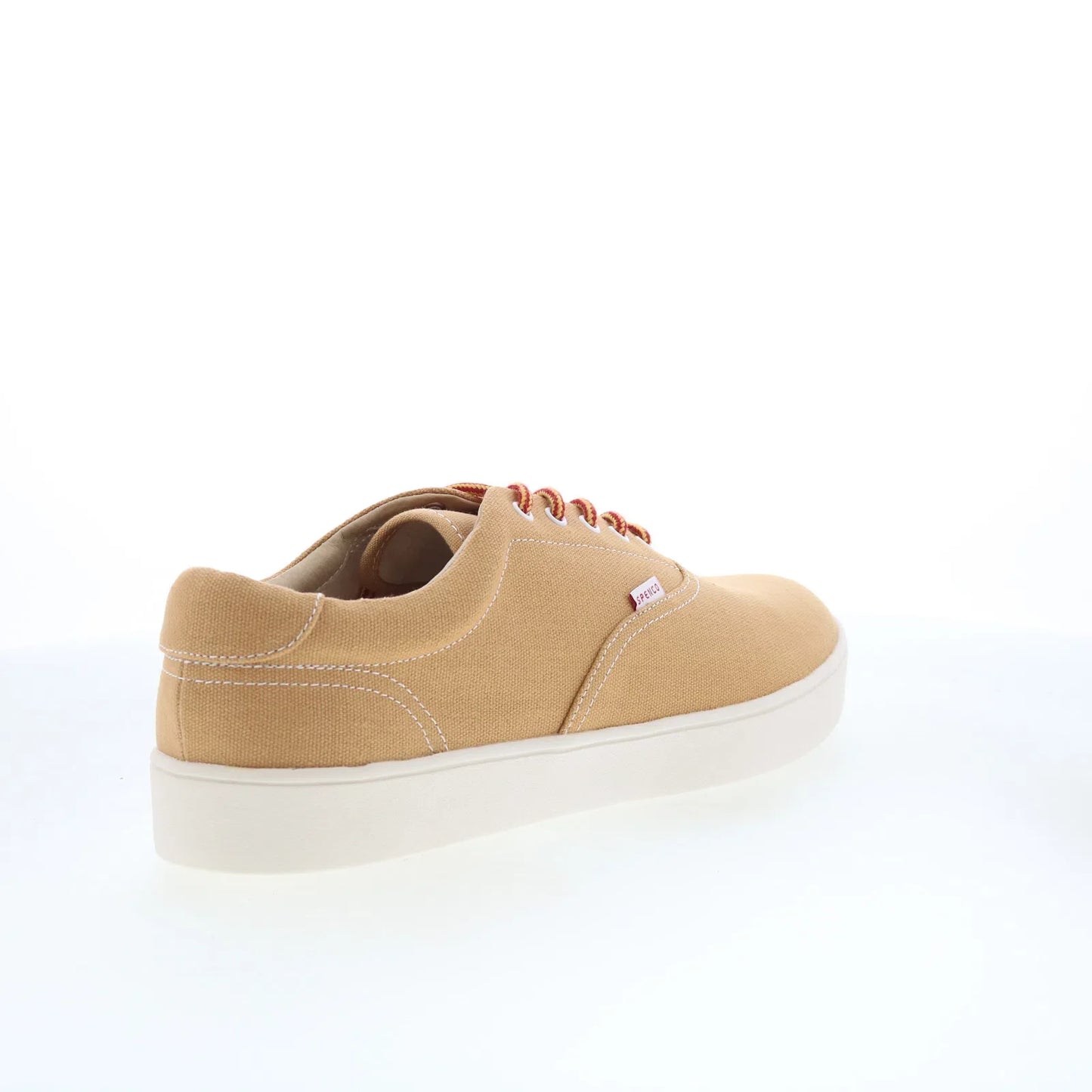 Spenco Pier SP2007WHE Mens Brown Canvas Lace Up Lifestyle Sneakers Shoes