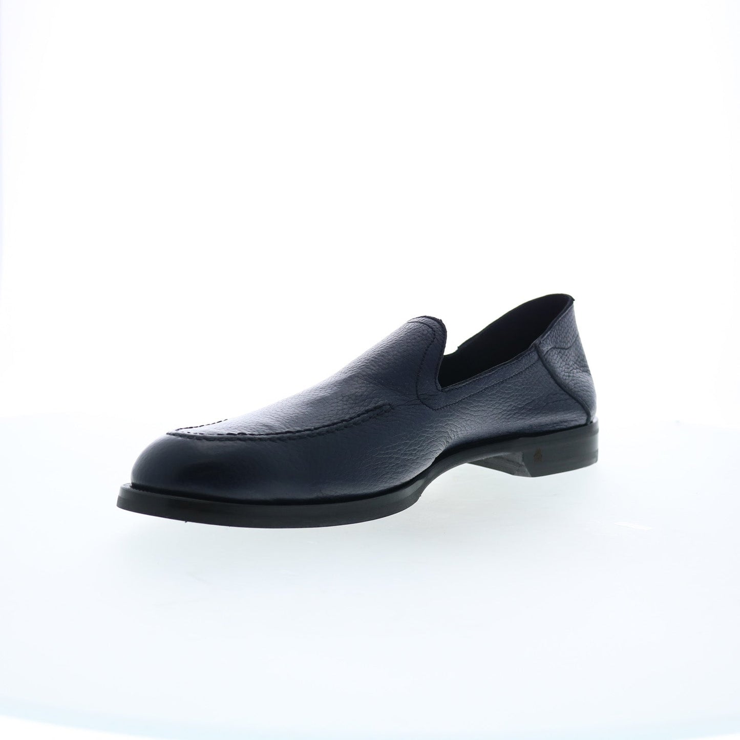 Di Bianco Positano Cervo Mens Black Leather Loafers & Slip Ons Casual Shoes